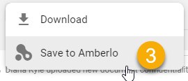 Attach or Save email attachments to Amberlo2