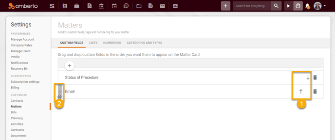 How to Add, Edit or Remove Matters Custom fields6