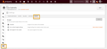 How to enable and use Budget for Matter or Client 14