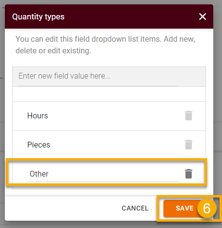 How to set, change or remove Quantity types for Bills2