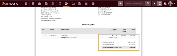 Invoice template settings 2