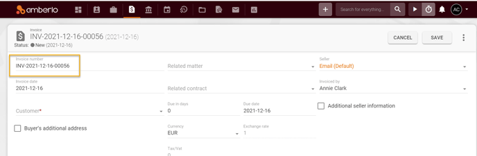 Invoices numbering formula5