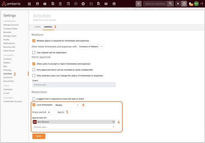 Lock the timecards with the past date