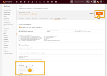 Pro Forma Settings10
