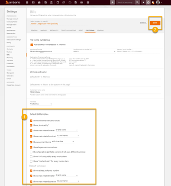 Pro Forma Settings11