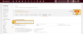 Pro Forma Settings2