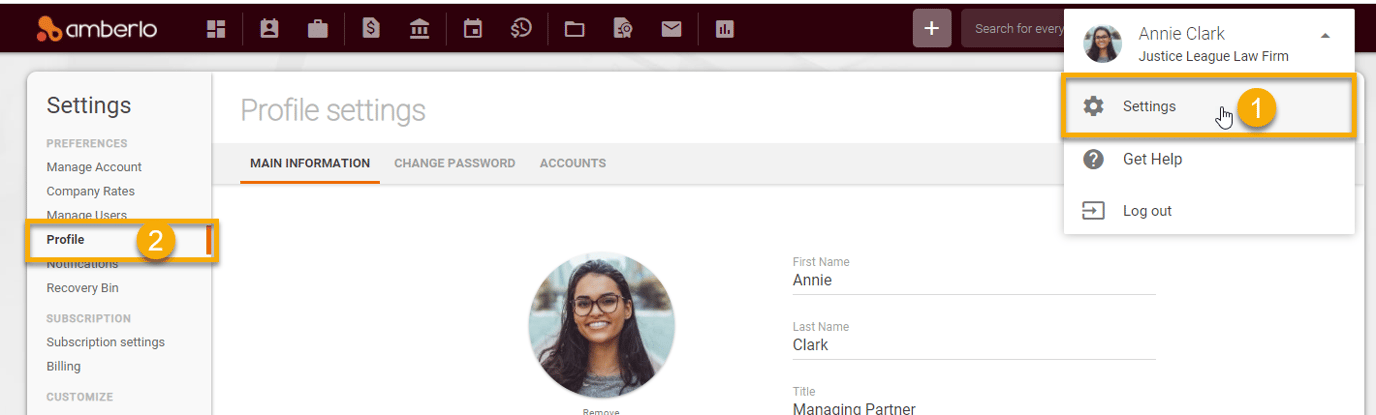 Vip Profile Settings Profile Settings