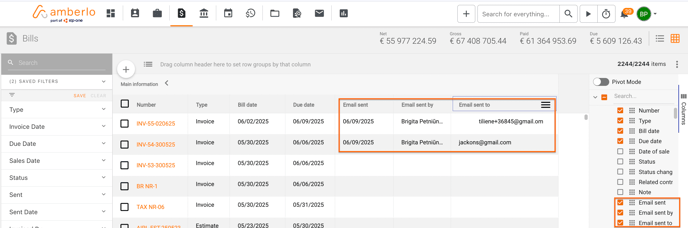 Table-view-invoice-sending