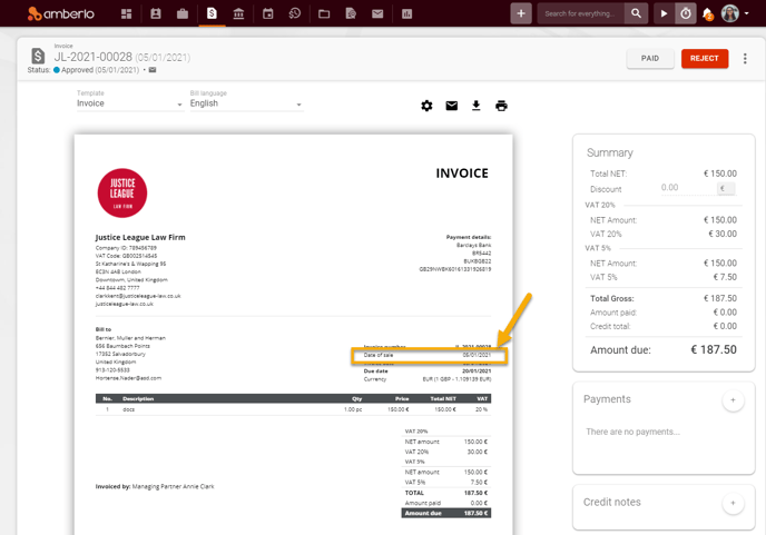 Use additional sales date bills2