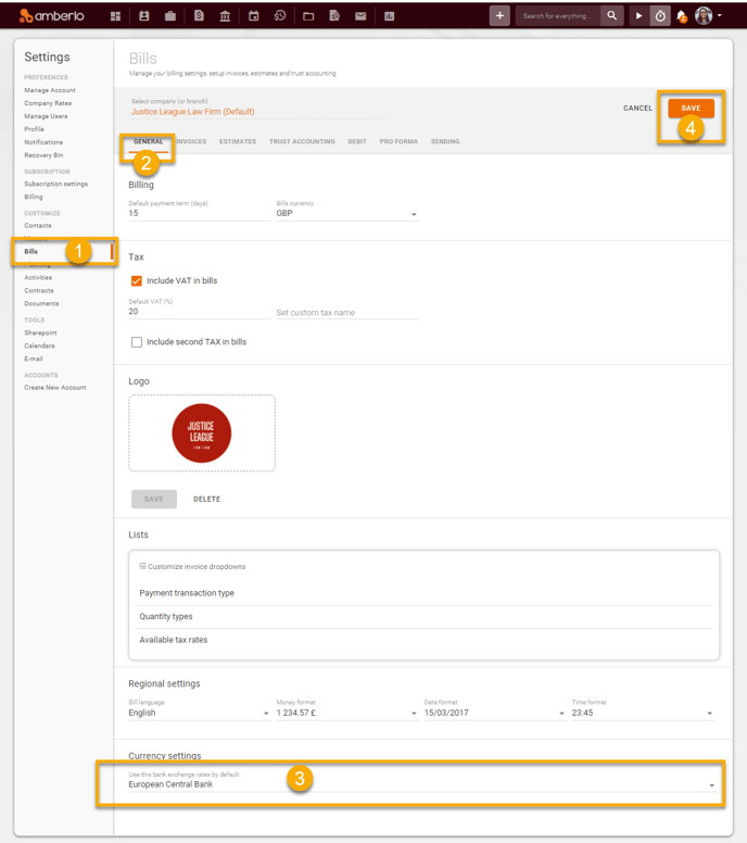 default bank for exchange rates1