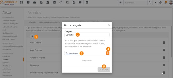 Cómo Añadir, Eliminar o Editar Categorías y Tipos de Asuntos_2