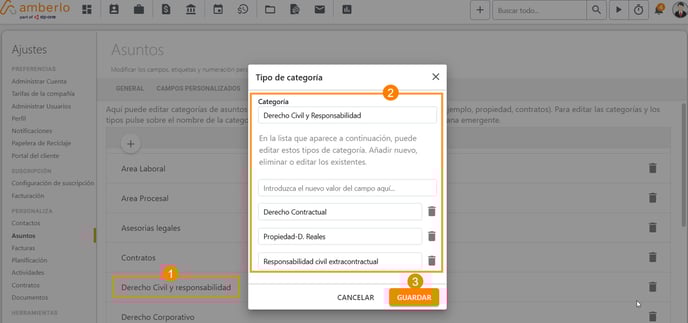 Cómo Añadir, Eliminar o Editar Categorías y Tipos de Asuntos_3