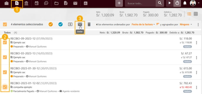 Cómo Enviar Varias Facturas a la vez_1