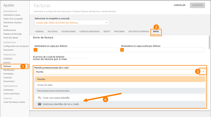 Cómo Personalizar su plantilla de correo electrónico para Facturas y Recordatorios_2