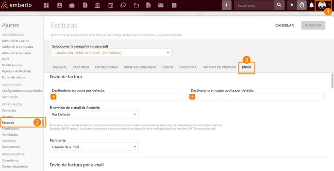 Cómo cambiar la configuración del envío de Facturas por correo_1
