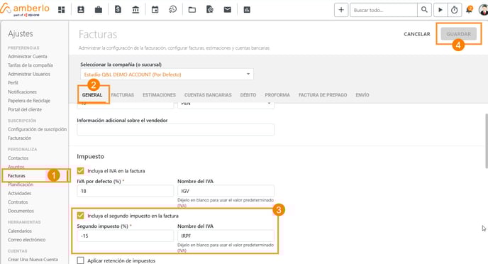 Cómo configurar el nombre personalizado del segundo impuesto_1