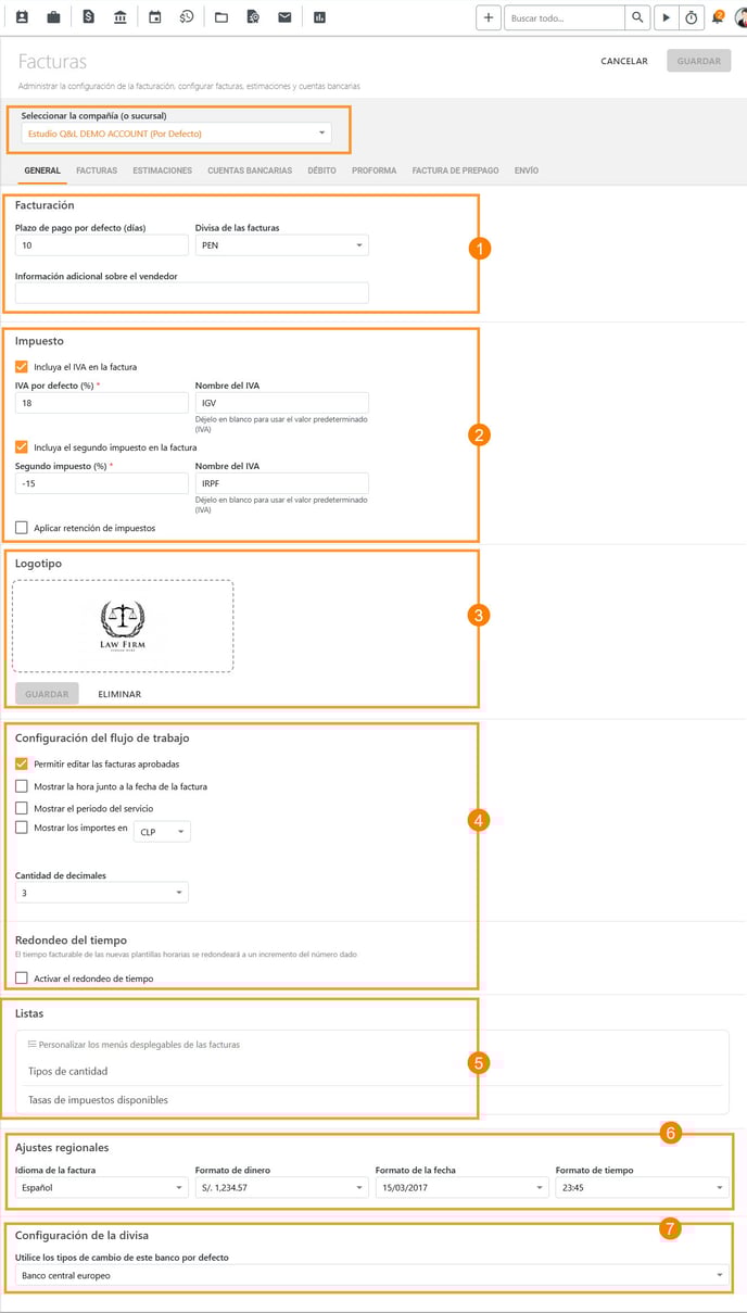 Cómo configurar los Ajustes Generales de Facturación_2