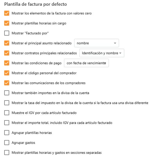 Cómo configurar los Ajustes Predeterminados de la Plantilla de Factura_2