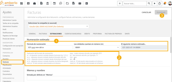 Cómo configurar los Ajustes de Estimaciones_2