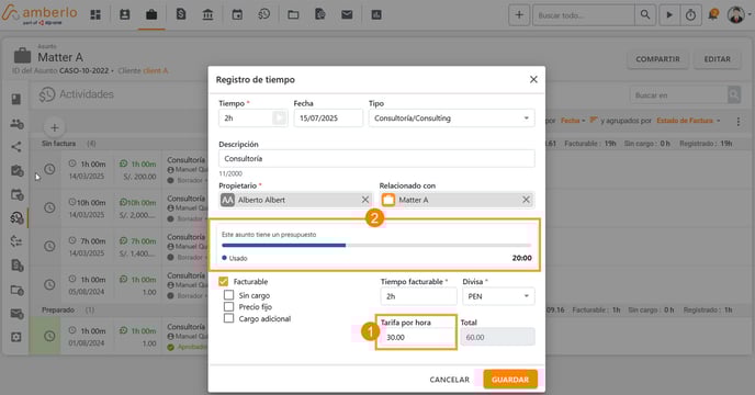 Cómo configurar y usar Presupuestos de Volumen de Horas_7