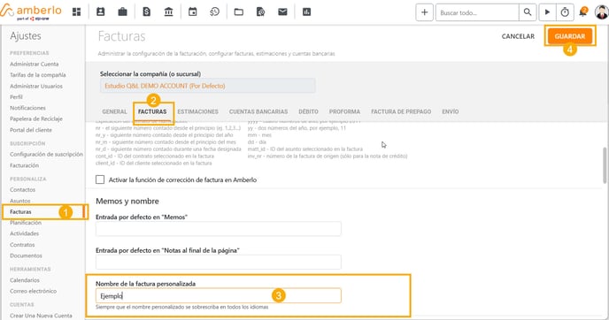 Cómo establecer un Nombre Personalizado para las Facturas_1