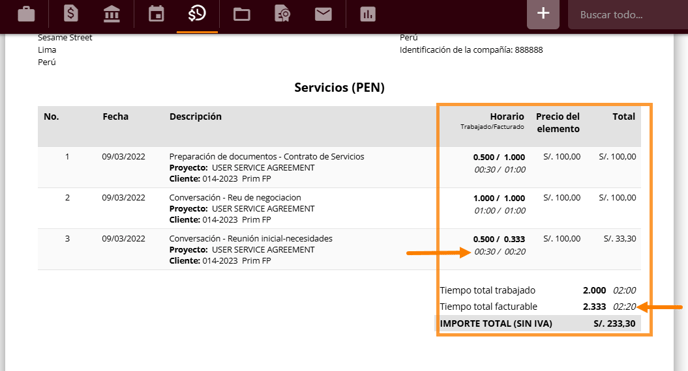 Cómo mostrar el tiempo en formato de hora básico en los informes de facturas_3