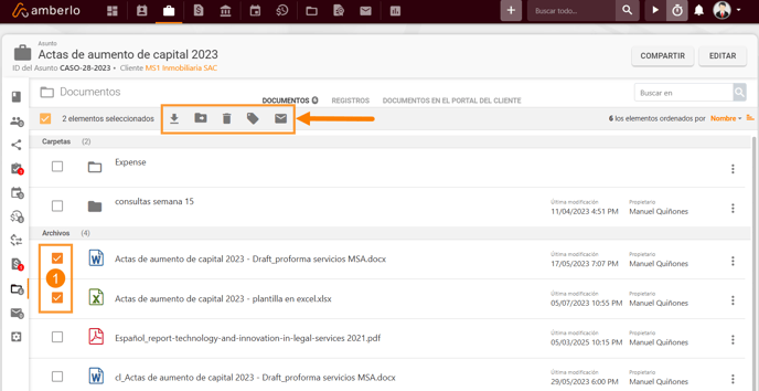 Cómo usar acciones masivas con los Documentos_1