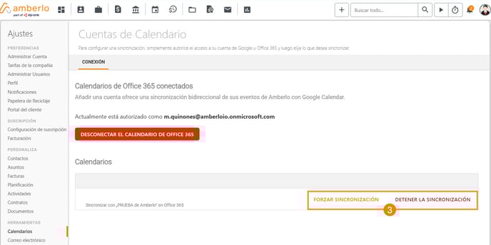 Calendario de Office 365 y Amberlo_6