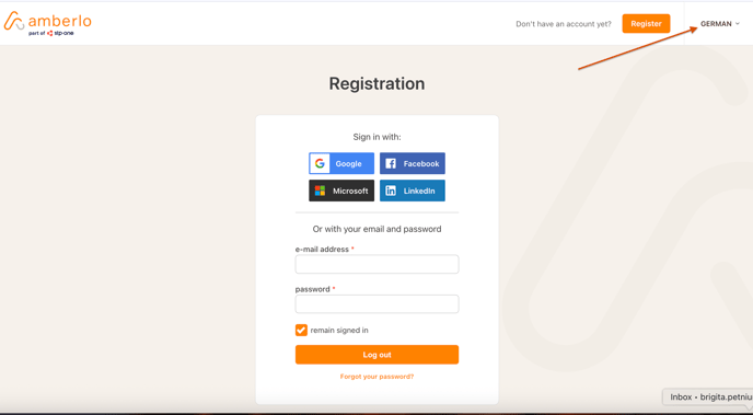 Loging-page-language-adjustemnt