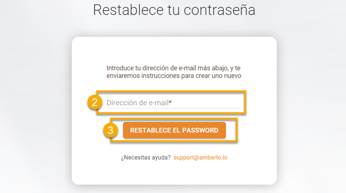 Restablece el password