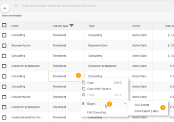 Table view - advanced data management 11