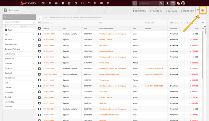 Table view - advanced data management 2