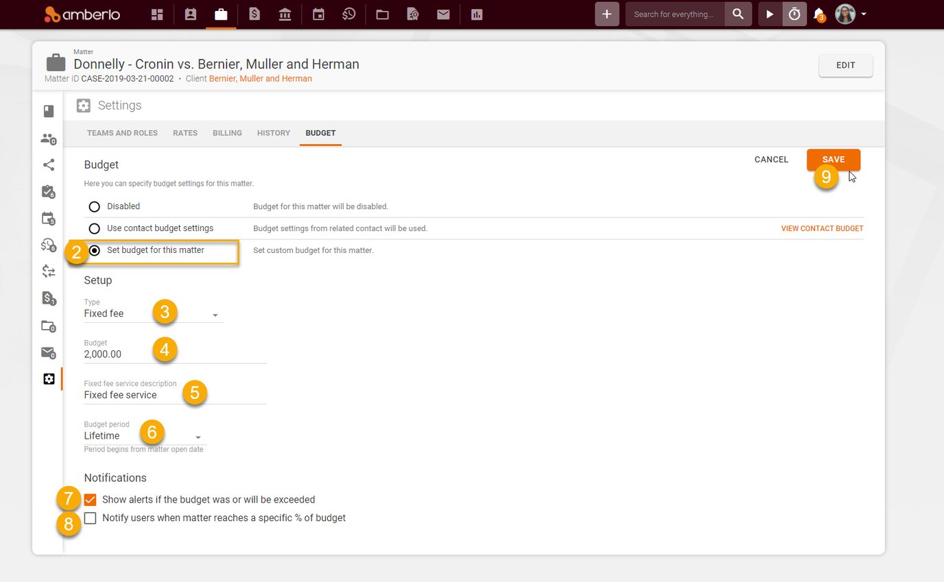 How to Set and Use Fixed Fee Budget?