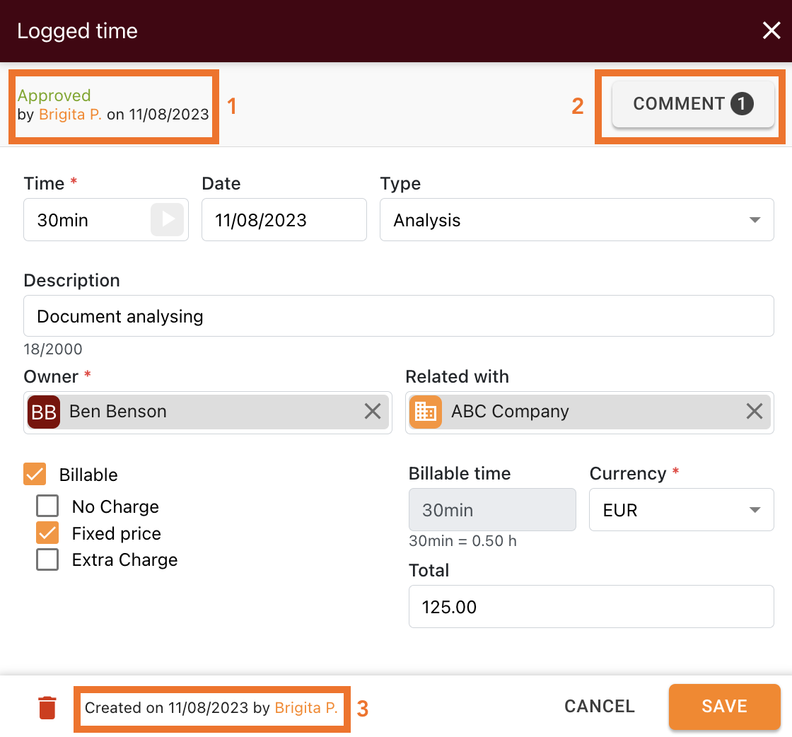 Timesheets/expenses approval process