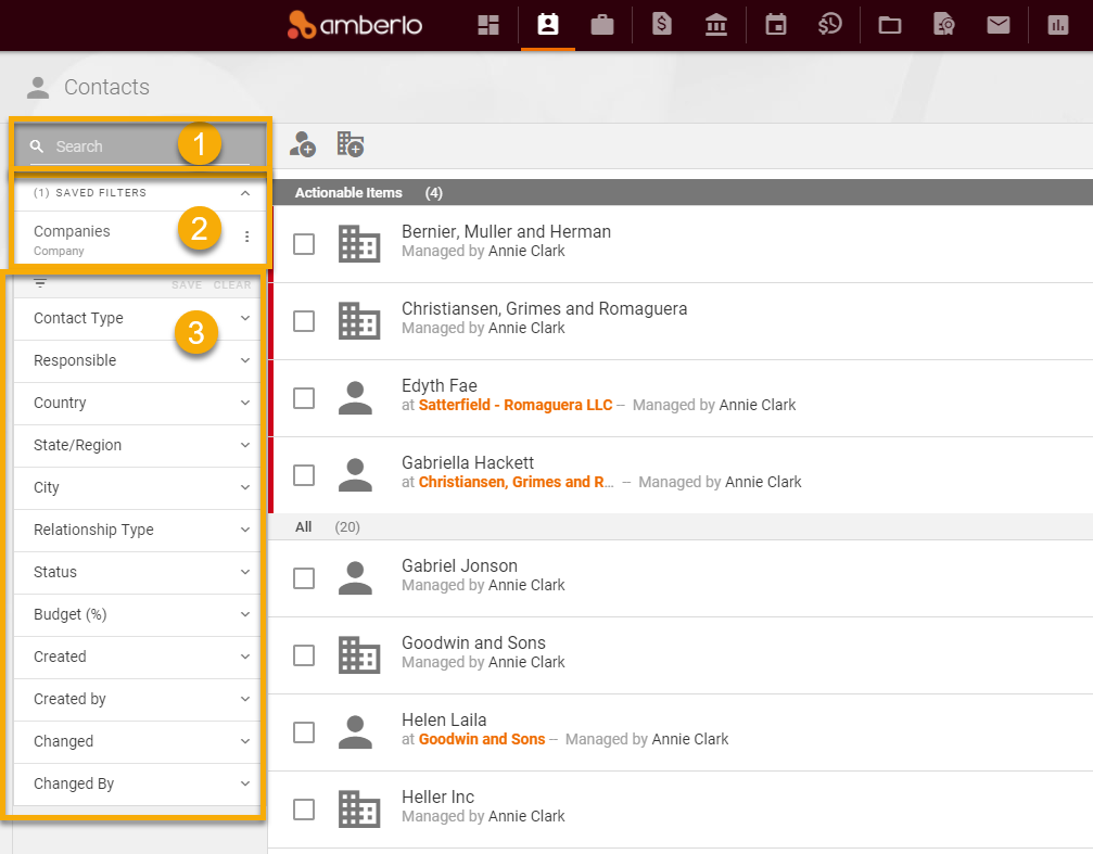 Contacts module